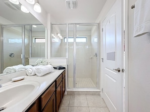 Hair dryer, towels