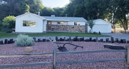 Farmhouse rancher with beautiful views, privacy and close to amenities/town!