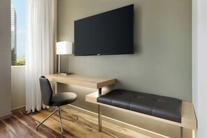 In-room safe, desk, laptop workspace, blackout drapes