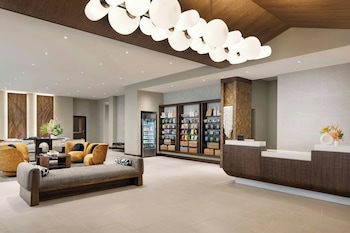 Hotel entrance and lobby at AC by Marriott Hotel Honolulu