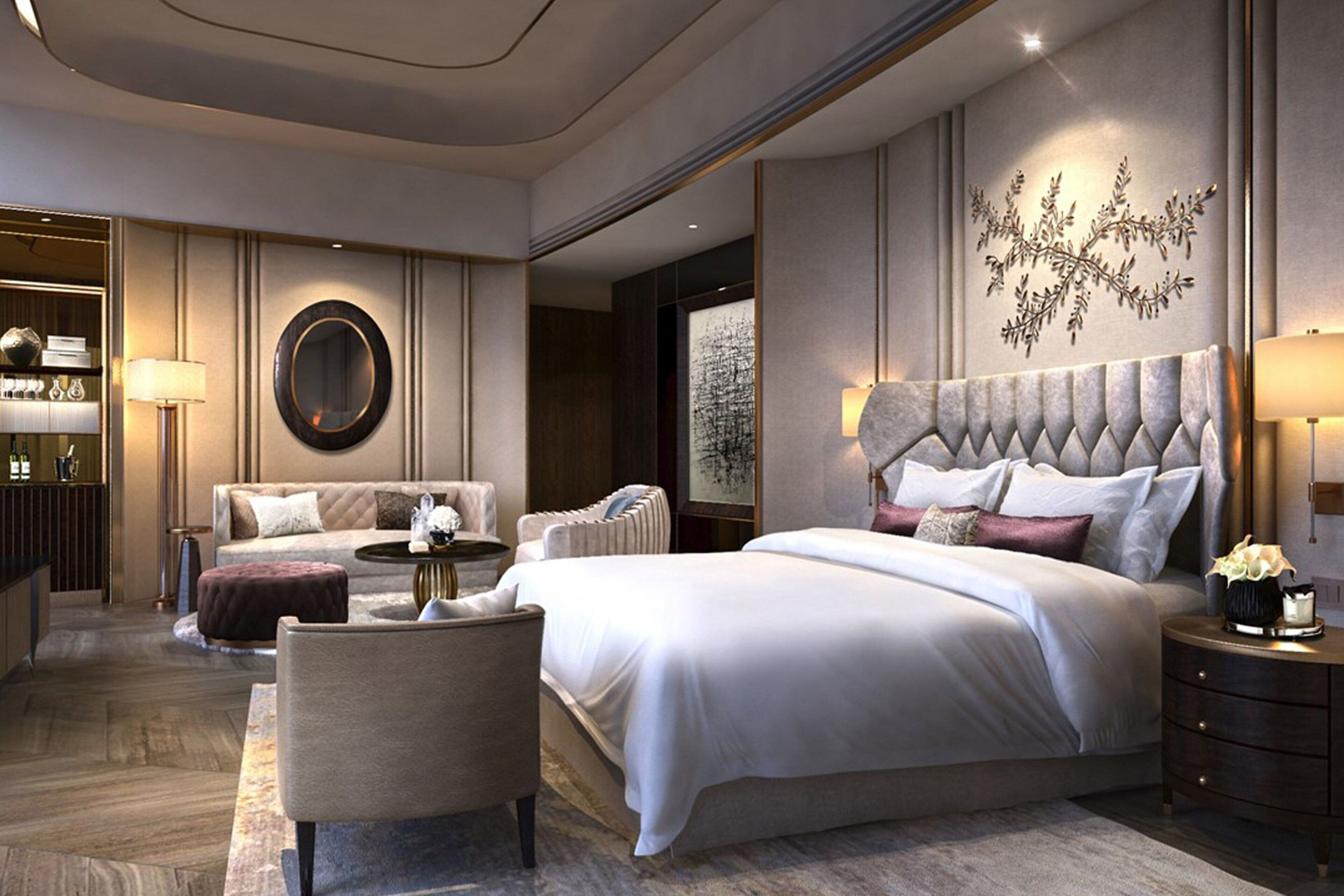 Presidential Suite, 1 Katil Raja (King) | Peti besi dalam bilik, meja, ruang kerja komputer riba 