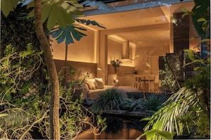 Romantisches Apartment | Blick auf den Garten