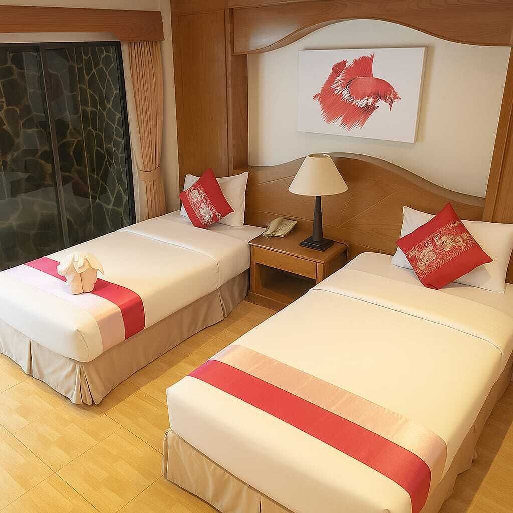 Deluxe Double or Twin Room | Minibar, in-room safe, desk, laptop workspace