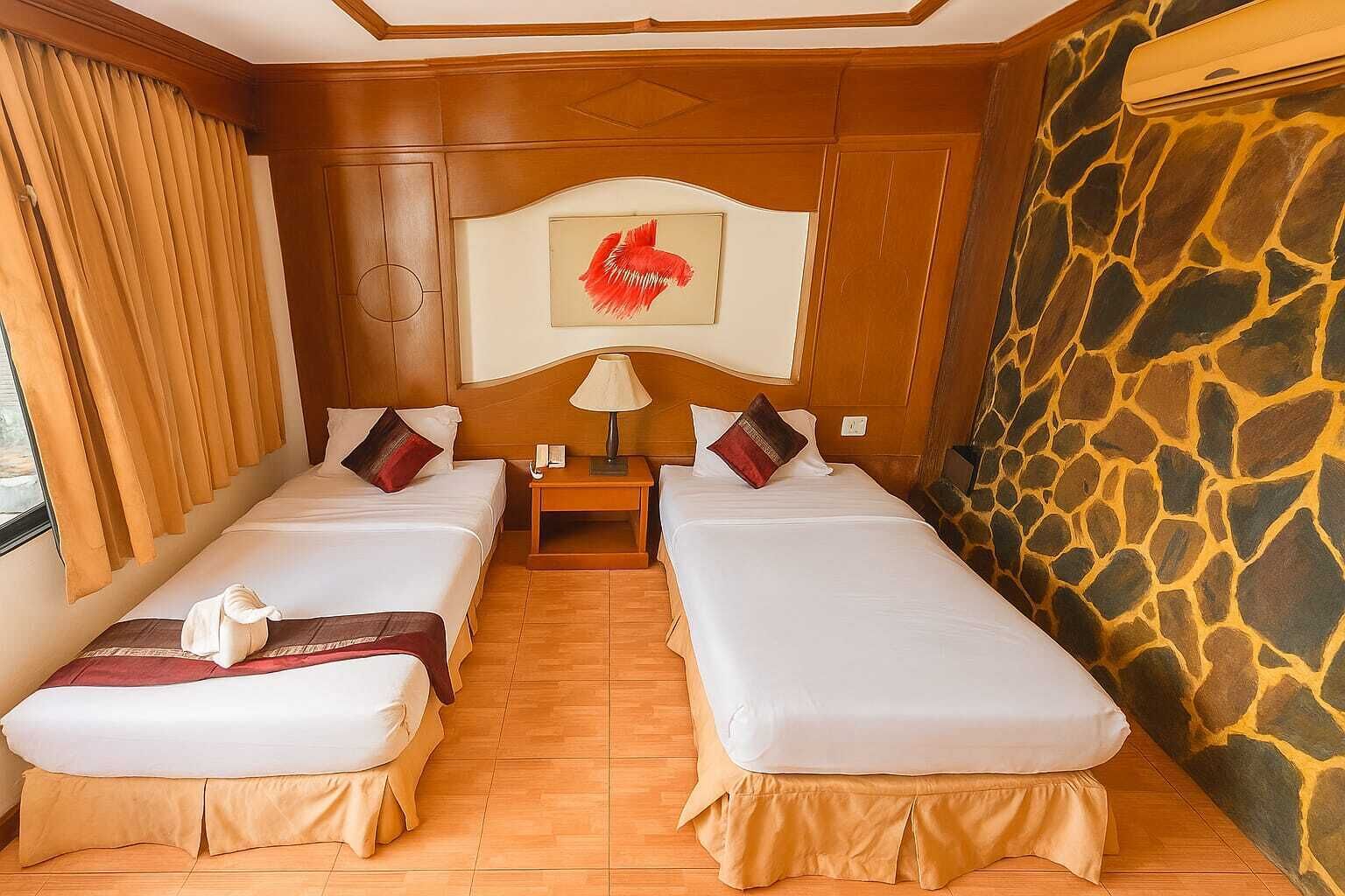 Standard Double or Twin Room | Minibar, in-room safe, desk, laptop workspace