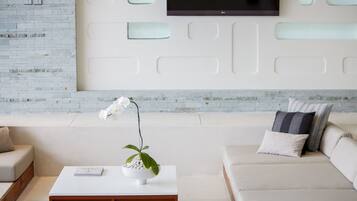 Luxury Villa | Living area | 55-inch LED TV with digital channels, computer monitors, printers