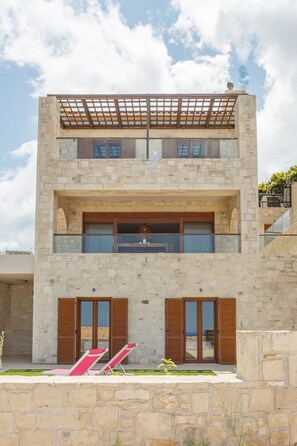 Front of property - Europa Villa in Crete With Pool Amazing Seaview (Malevizi)