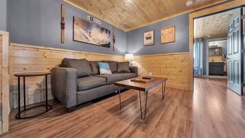 TV, fireplace, offices