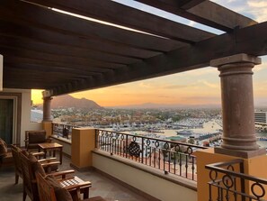 Terrace/patio - BISBEE WEEK Black/Blue marlin tourn-on beach 2 bdrm condo.In the heart of CABO! (Cabo San Lucas)