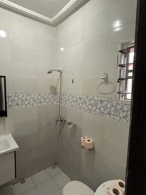 Hair dryer, towels, soap, shampoo - Splendid studio with 2 separate beds (#03), which can be combined to form a double bed. (Abidjan)