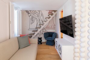 Duplex (Dias) | Living area - Agora Suites (Athens)
