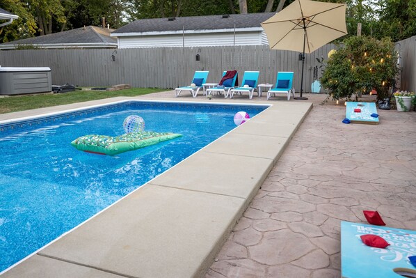 Una piscina riscaldata