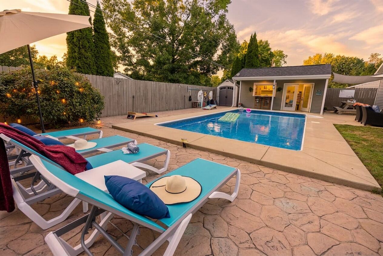 A heated pool