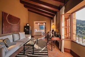 주니어 스위트, 테라스 | 이집트산 면 시트, 고급 침구, 오리/거위털 이불, 메모리폼 침대