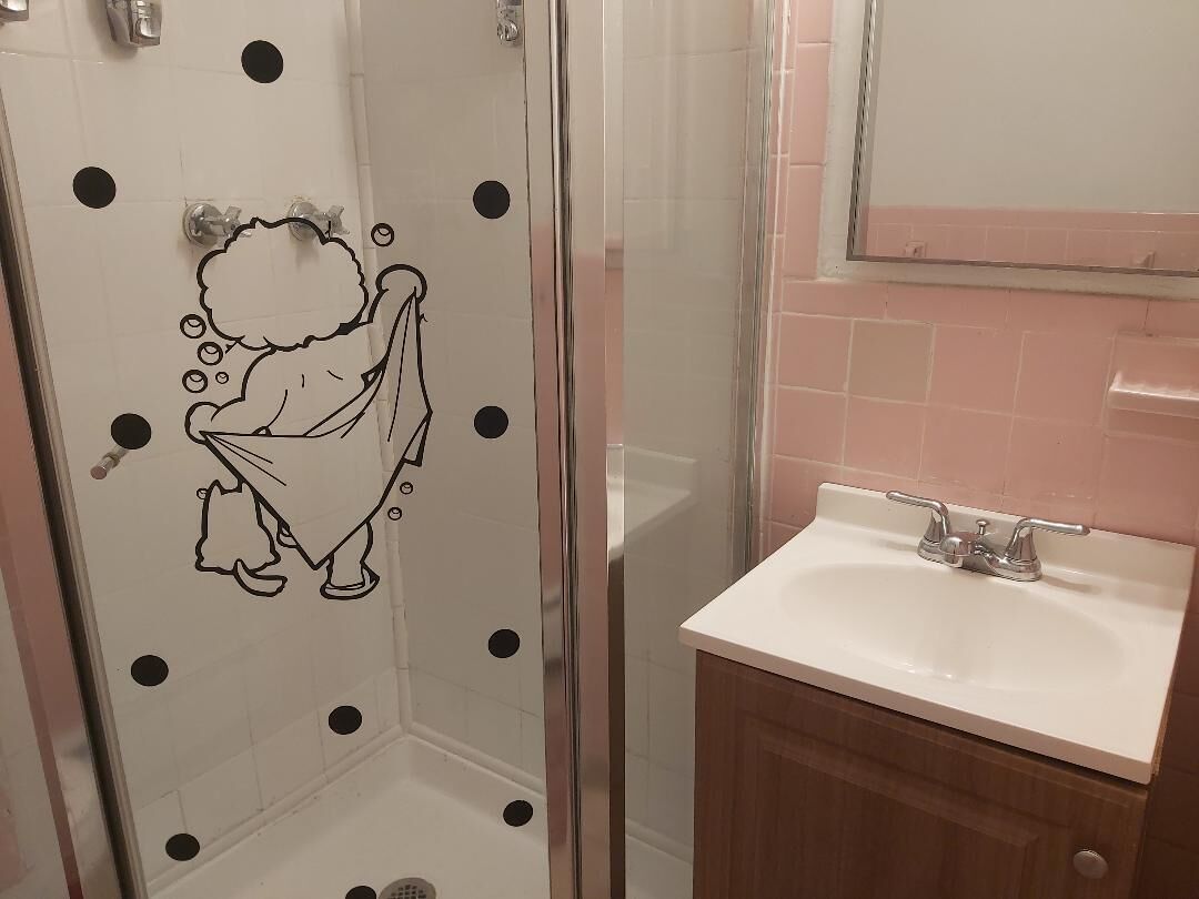 Een douche, een haardroger, handdoeken, zeep