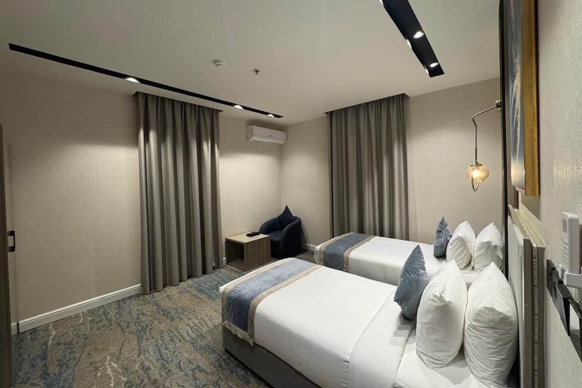 디럭스 트윈룸 | 1 개의 침실, 이집트산 면 시트, 고급 침구, 메모리폼 침대