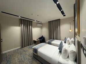 华丽双床房 | 1 多间卧室、埃及棉床单、高档床上用品、记忆海绵床垫