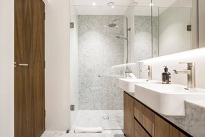 Hair dryer, towels