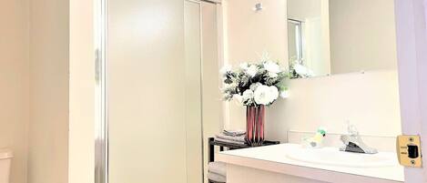 Hair dryer, towels