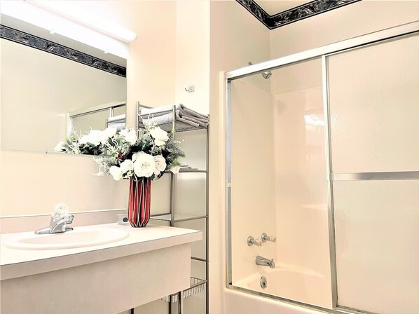 Hair dryer, towels