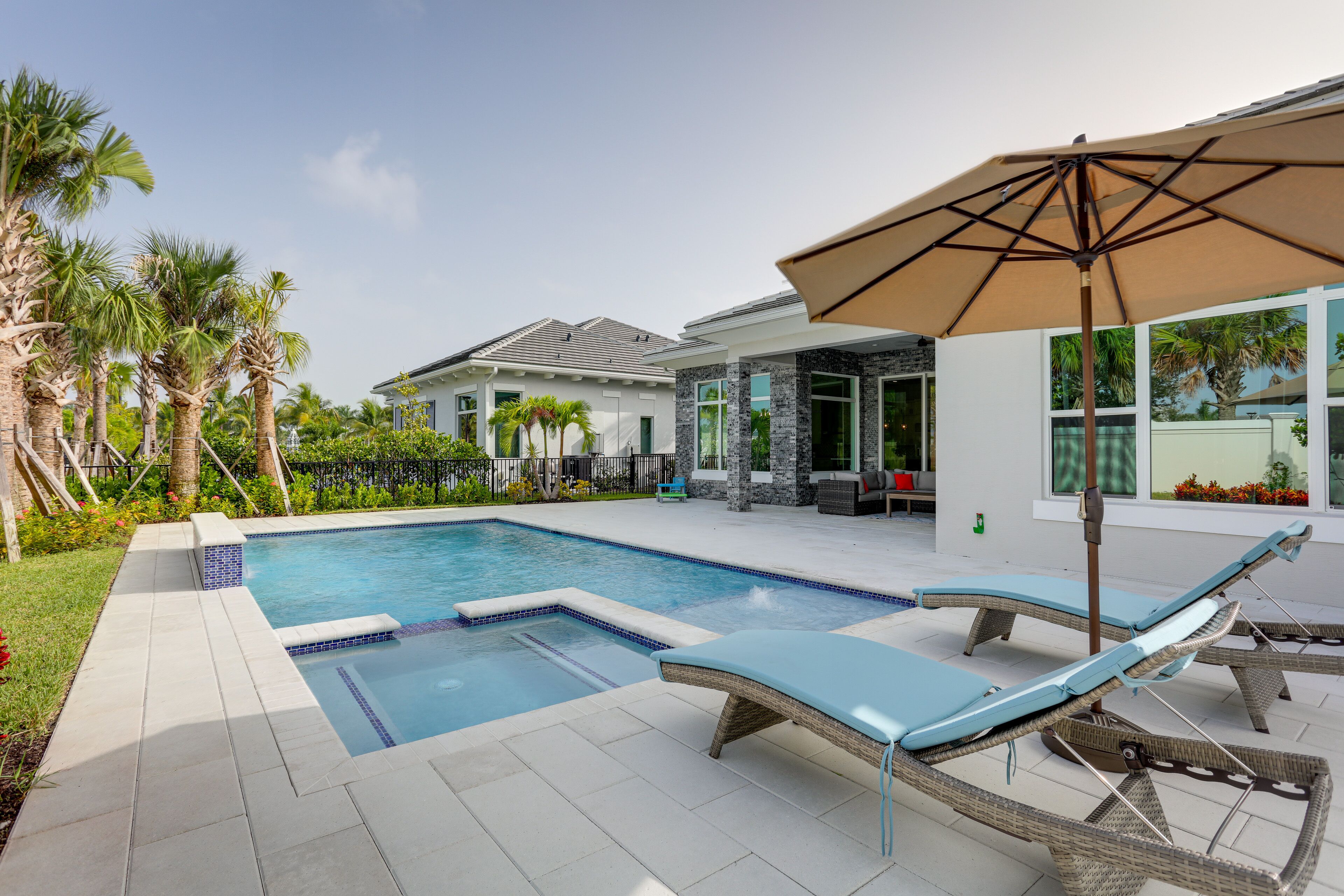 A heated pool