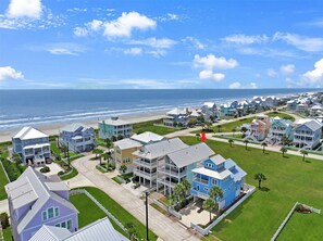 Exterior - Sea Breeze Bliss - Coastal Therapy Escape - Steps from Sand and Surf! (Galveston)