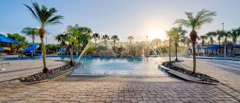 A heated pool