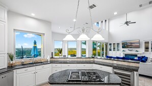 House, Multiple Beds, Pool Access, Mountain View | Private kitchen - Hillside Infinity Pool Retreat (Austin)