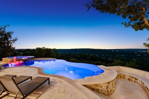 House, Multiple Beds, Pool Access, Mountain View | Pool | Outdoor pool - Hillside Infinity Pool Retreat (Austin)