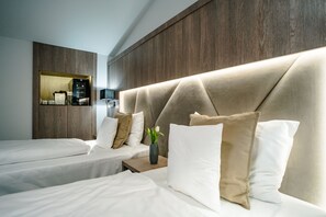 Standardlejlighed | Italienske lagner fra Frette, premium-sengetøj, senge med topmadrasser