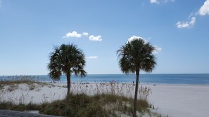 On the beach, beach towels