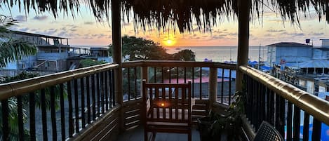 Exclusive Quadruple Room, 2 Double Beds, Balcony, Ocean View | Terrace/patio