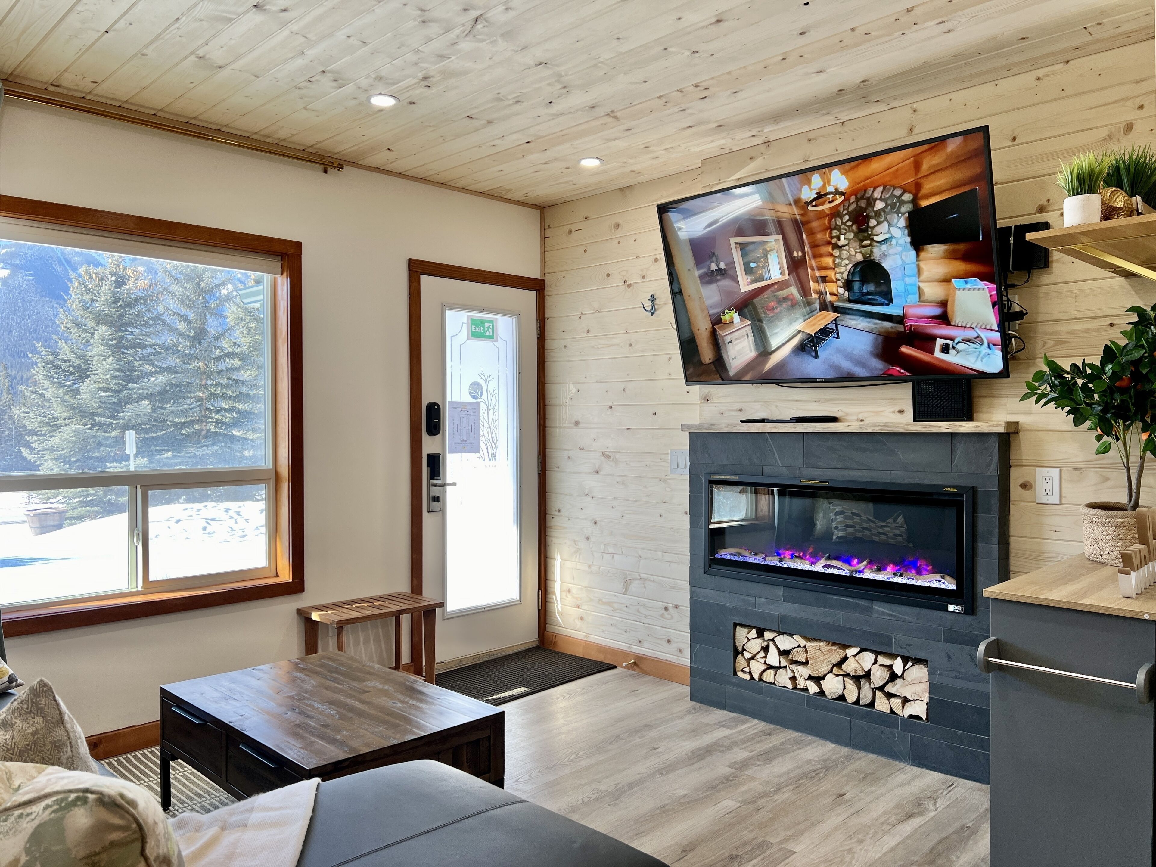 TV connectée, cheminée
