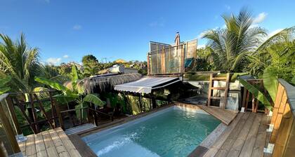 ecolodge insolite vue de mer dans un car scolaire