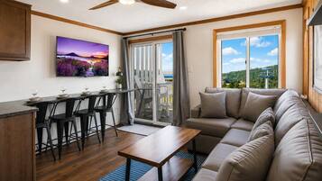 Smart TV y chimenea