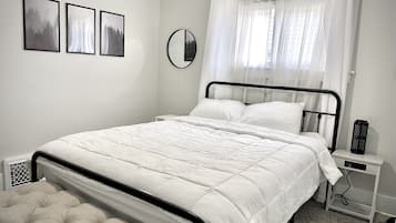 2 bedrooms, in-room safe, iron/ironing board, travel crib