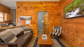 Televisión y chimenea