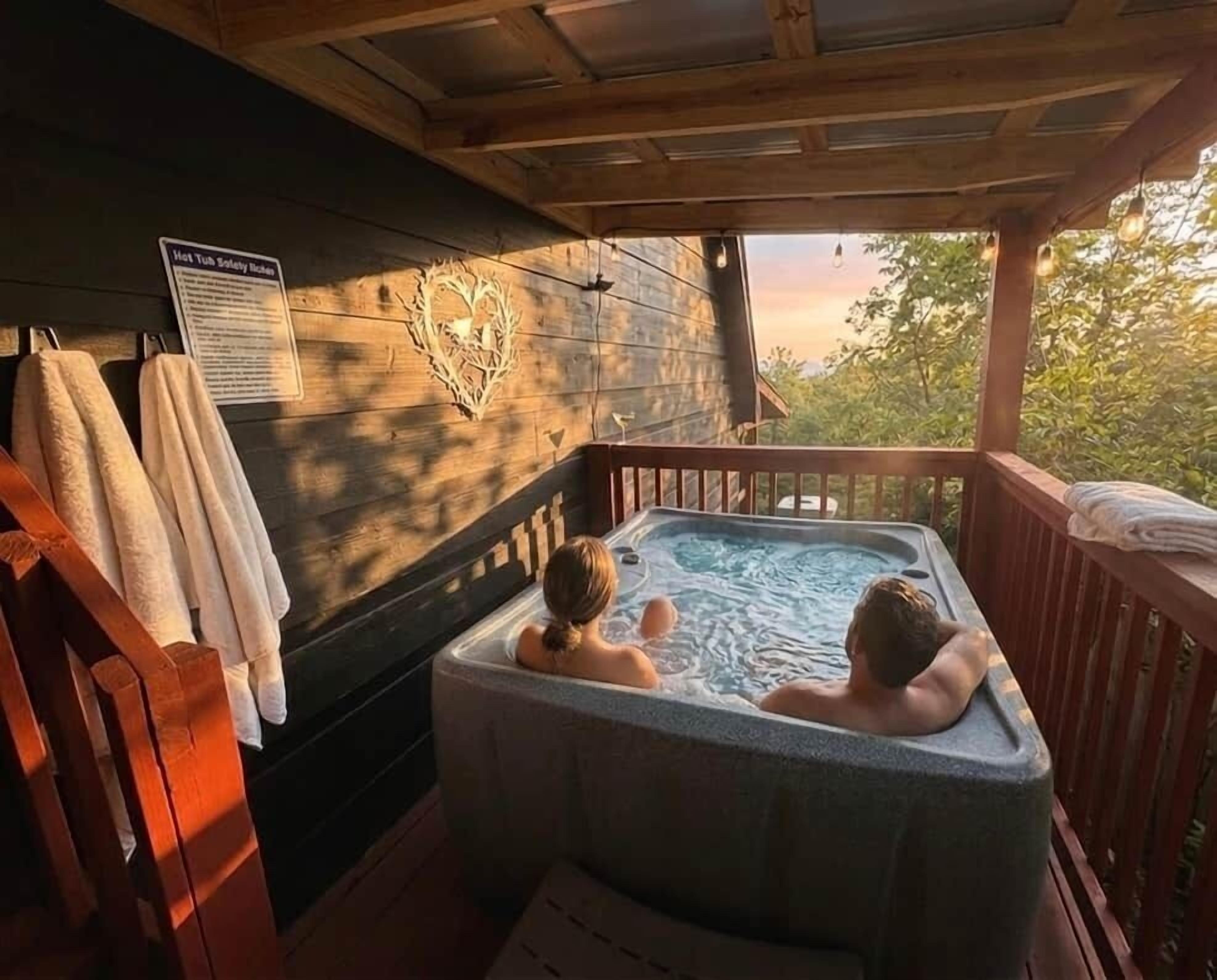 Outdoor spa tub