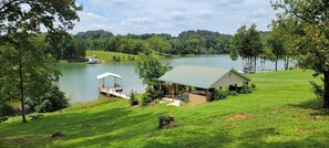 Exterior - 20% OFF Happy Haven Lakehouse- Lakefront, Dock, Pavillion, Hot Tub, Game Room (Dandridge)