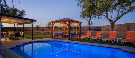 A heated pool
