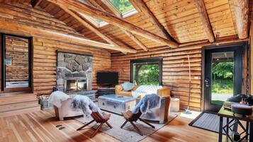 Smart-tv och eldstad