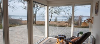 Cottage with panoramic view of Lammefjorden