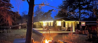 Summer house with outdoor sauna at.