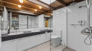 Douche, sèche-cheveux