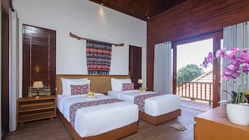 Superior Twin Room with Garden View | Μίνι μπαρ, γραφείο, δωρεάν Wi-Fi, κλινοσκεπάσματα