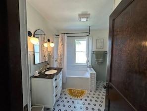 Hair dryer, towels
