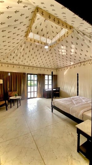 Luxury Tent | 1 bedroom, desk, laptop workspace, soundproofing