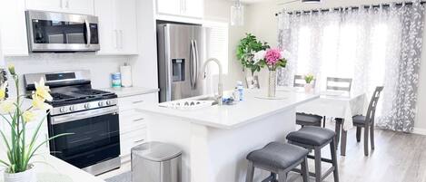 Microwave, oven, stovetop, dishwasher