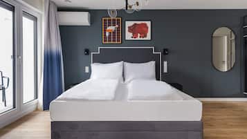 Estudi familiar | 1 dormitori, roba de llit d'alta qualitat i caixa forta a l'habitació