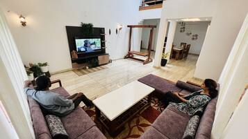 Smart-tv och eldstad