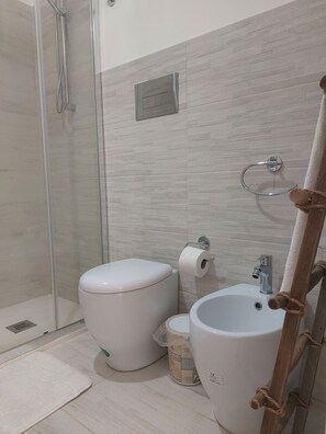 Appartement, 1 chambre, accessible aux personnes à mobilité réduite, fumeur | Douche de la salle de bain